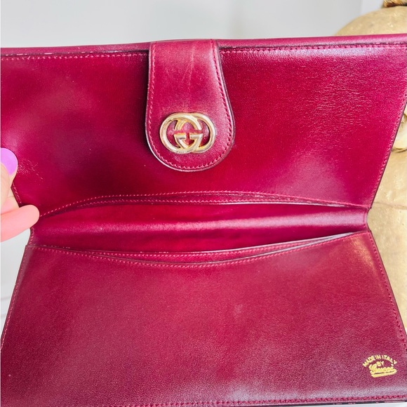 100% authentic Gucci, leather maroon wallet - Picture 7 of 11